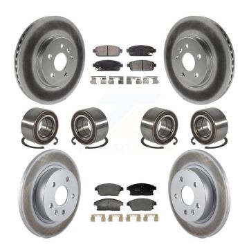 Front Rear Bearing Coated Brake Rotor Pads Kit (10Pc) For Chevrolet Trax Buick Encore AWD KBB-129818