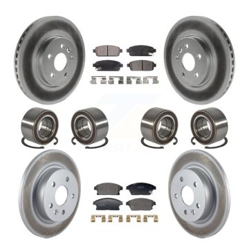 Front Rear Bearing Coated Brake Rotor Pads Kit (10Pc) For Chevrolet Trax Buick Encore AWD KBB-129826