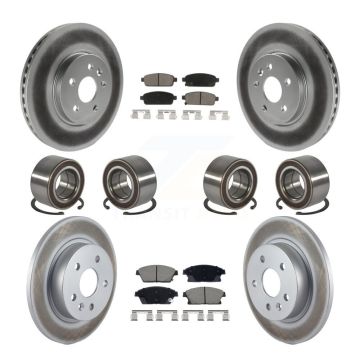 Front Rear Bearing Coated Brake Rotor Pads Kit (10Pc) For Chevrolet Trax Buick Encore AWD KBB-129831