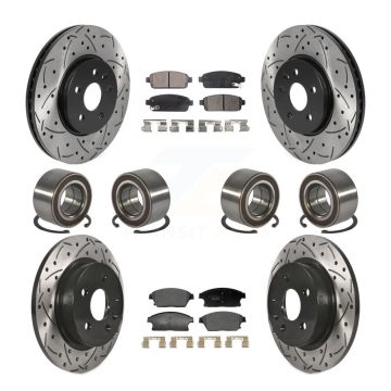 Front Rear Bearing Coated Brake Rotor Pads Kit (10Pc) For Chevrolet Trax Buick Encore AWD KBB-129834