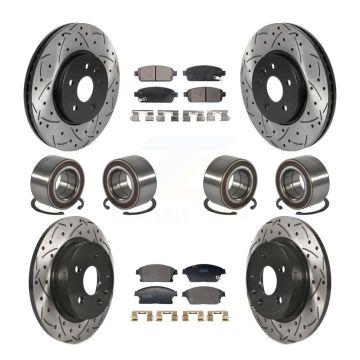 Front Rear Bearing Coated Brake Rotor Pads Kit (10Pc) For Chevrolet Trax Buick Encore AWD KBB-129835