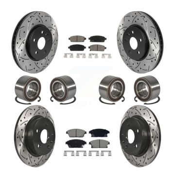 Front Rear Bearing Coated Brake Rotor Pads Kit (10Pc) For Chevrolet Trax Buick Encore AWD KBB-129836