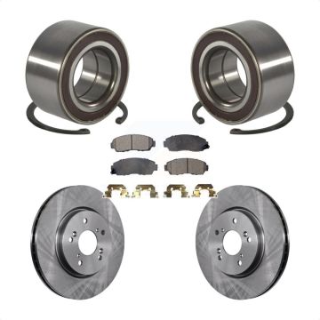 Front Wheel Bearing Disc Brake Rotors And Ceramic Pads Kit For Honda CR-V Acura RDX KBB-130500