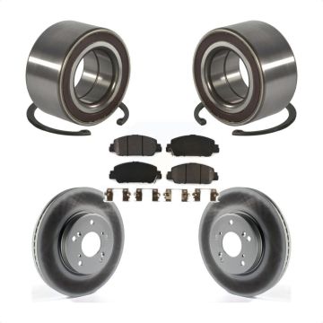 Front Wheel Bearing Coated Disc Brake Rotors And Pads Kit For 2016-2022 Honda HR-V KBB-130647