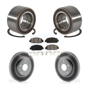 Front Wheel Bearing Coated Disc Brake Rotors And Pads Kit For 2016-2022 Honda HR-V KBB-130657