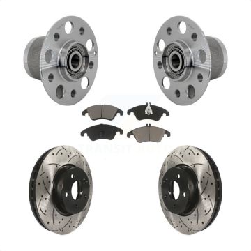 Front Hub Bearing Coat Drill Slot Brake Rotor Pads Kit For Mercedes-Benz E350 C350 SLC300 KBB-131323