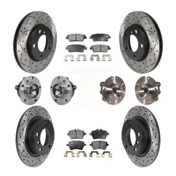 Front Rear Hub Bearing Coat Brake Rotor Pad Kit (10Pc) For Mini Cooper Countryman Paceman KBB-131355