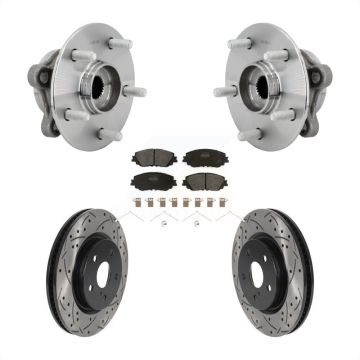 Front Hub Bearing Coat Drill Slot Brake Rotor Pads Kit For Toyota C-HR Lexus UX250h UX200 KBB-131385