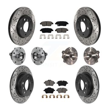 Front Rear Hub Bearing Coat Brake Rotor Pad Kit (10Pc) For Mini Cooper Countryman Paceman KBB-131447
