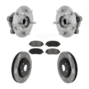 Front Hub Bearing Coat Drill Slot Brake Rotor Pads Kit For Toyota C-HR Lexus UX250h UX200 KBB-131468