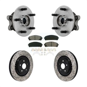 Front Hub Bearing Assembly Drill Slot Brake Rotor Pad Kit For 2020-2022 Toyota Highlander KBB-131472