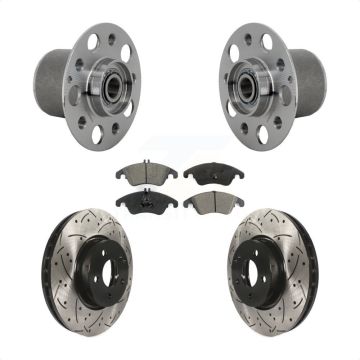 Front Hub Bearing Coated Drill Slot Brake Rotor Pads Kit For Mercedes-Benz E350 E400 E250 KBB-131482
