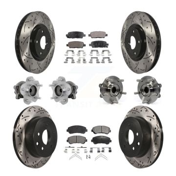 Front Rear Hub Bearing Coat Brake Rotor Pads Kit (10Pc) For Nissan Juke Nismo RS with FWD KBB-131510