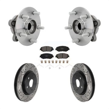 Front Hub Bearing Coat Drill Slot Brake Rotor Pads Kit For Toyota C-HR Lexus UX250h UX200 KBB-131534
