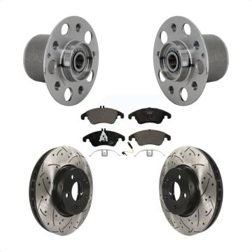Front Hub Bearing Coated Drill Slot Brake Rotor Pads Kit For Mercedes-Benz E350 E400 E250 KBB-131551