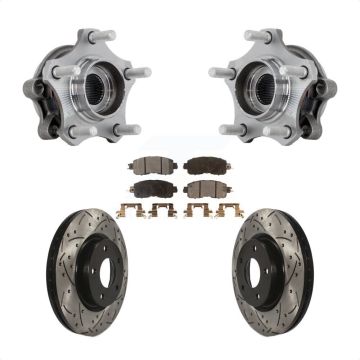 Front Hub Bearing Assembly Drilled Slot Brake Rotor & Pad Kit For 2019-2023 Nissan Altima KBB-131554