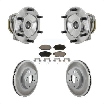 Front Hub Bearing Coat Brake Rotor Pads Kit For 2005-2015 Toyota Tacoma With 5 Lug Wheels KBB-131647