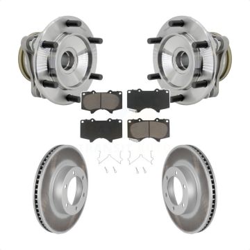 Front Hub Bearing Assembly Coated Disc Brake Rotors And Pads Kit For Toyota 4Runner RWD KBB-131650