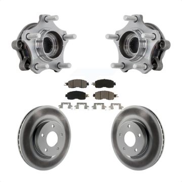 Front Hub Bearing Assembly Coated Disc Brake Rotor & Pads Kit For 2019-2023 Nissan Altima KBB-131659