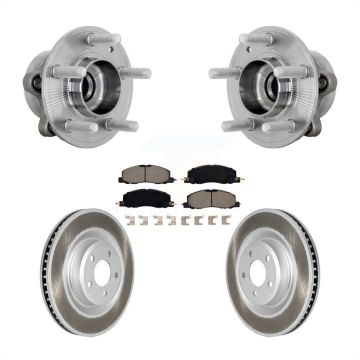 Front Hub Bearing Assembly Coat Brake Rotor Pad Kit For Ford Explorer Lincoln Aviator AWD KBB-131672