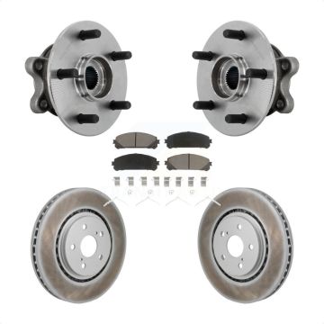 Front Hub Bearing Assembly Coated Disc Brake Rotor & Pads Kit For 2021-2023 Toyota Sienna KBB-131675