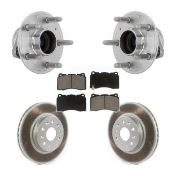 Front Hub Bearing Assembly Coat Brake Rotor Pad Kit For Chevrolet Camaro Cadillac CTS CT6 KBB-131678