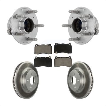 Front Hub Bearing Assembly Coated Disc Brake Rotors And Ceramic Pads Kit For Cadillac ATS KBB-131681