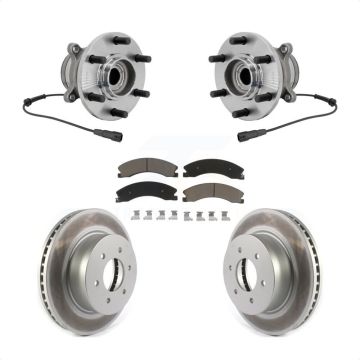 Front Hub Bearing Assembly Coated Disc Brake Rotors And Pads Kit For Nissan TITAN XD KBB-131684