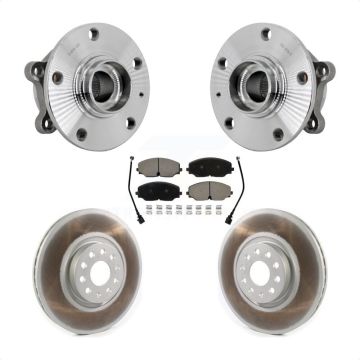 Front Hub Bearing Assembly Coated Brake Rotor & Pads Kit For Volkswagen Atlas Cross Sport KBB-131696