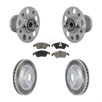 Front Hub Bearing Assembly Coated Disc Brake Rotor & Pads Kit For Mercedes-Benz E550 C250 KBB-131704