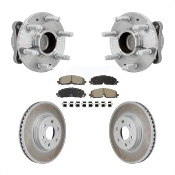 Front Hub Bearing Assembly Coat Brake Rotor Pad Kit For Chevrolet Colorado GMC Canyon RWD KBB-131706