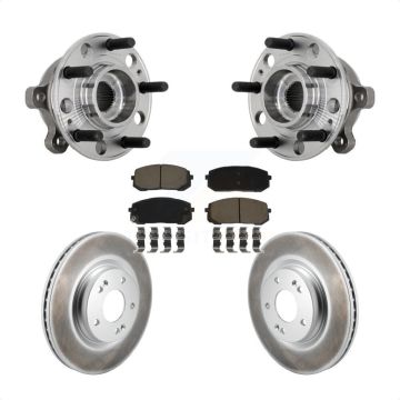 Front Hub Bearing Assembly Coated Disc Brake Rotor And Pads Kit For Hyundai Sonata Kia K5 KBB-131707
