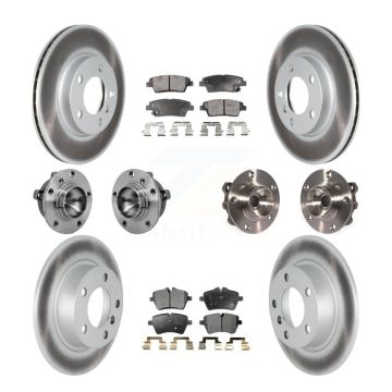 Front Rear Hub Bearing Coat Brake Rotor Pad Kit (10Pc) For Mini Cooper Countryman Paceman KBB-131721