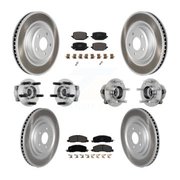 Front Rear Hub Bearing Coat Brake Rotor Pads Kit (10Pc) For 2020-2022 Lincoln Aviator AWD KBB-131724