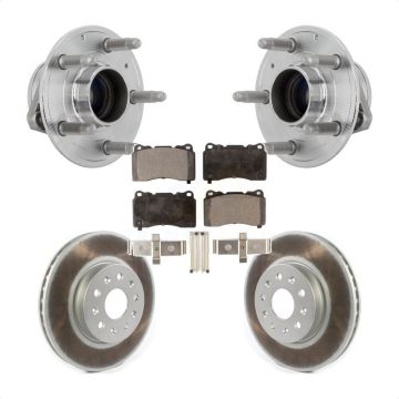 Front Hub Bearing Assembly Coat Brake Rotor Pad Kit For Chevrolet Camaro Cadillac CTS CT6 KBB-131798