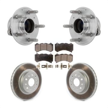 Front Hub Bearing Assembly Coated Disc Brake Rotor And Pad Kit For Chevrolet Camaro LT LS KBB-131802