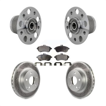 Front Hub Bearing Assembly Coated Disc Brake Rotors And Pads Kit For Mercedes-Benz C250 KBB-131808