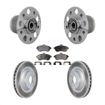 Front Hub Bearing Coated Brake Rotor & Pads Kit For Mercedes-Benz C250 With Sport Package KBB-131810
