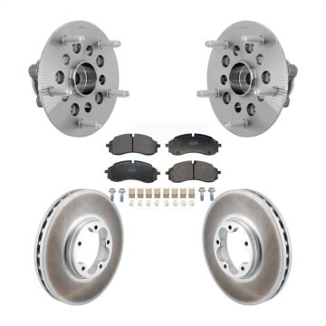 Front Hub Bearing Assembly Coated Disc Brake Rotors And Pads Kit For Ford E-Transit KBB-131821