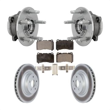 Front Hub Bearing Assembly Coated Disc Brake Rotors And Pads Kit For Tesla S X KBB-131824