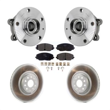 Front Hub Bearing Assembly Coated Brake Rotor & Pads Kit For Volkswagen Atlas Cross Sport KBB-131825