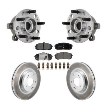 Front Hub Bearing Assembly Coated Disc Brake Rotor And Pads Kit For Hyundai Sonata Kia K5 KBB-131826