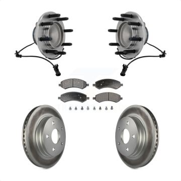 Front Hub Bearing Coat Brake Rotor Pad Kit For 2007-2008 Dodge Ram 1500 With 8 Lug Wheels KBB-131830