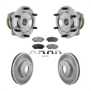Front Hub Bearing Coat Brake Rotor Pads Kit For 2005-2015 Toyota Tacoma With 5 Lug Wheels KBB-131844