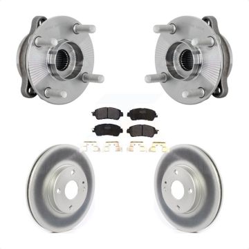 Front Hub Bearing Assembly Coated Disc Brake Rotor And Pads Kit For Toyota Yaris iA Scion KBB-131855