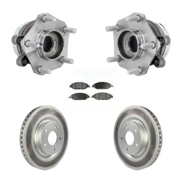 Front Hub Bearing Assembly Coated Disc Brake Rotors And Pads Kit For Nissan Murano KBB-131864