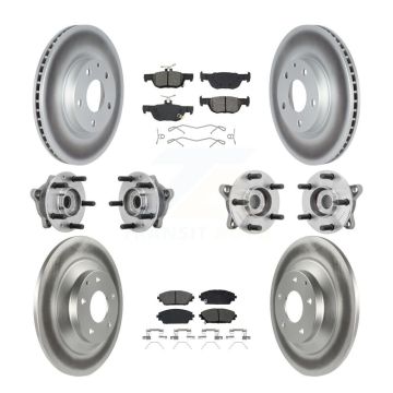 Front Rear Hub Bearing Coated Brake Rotor & Pads Kit (10Pc) For 2020-2022 Mazda CX-30 AWD KBB-131876