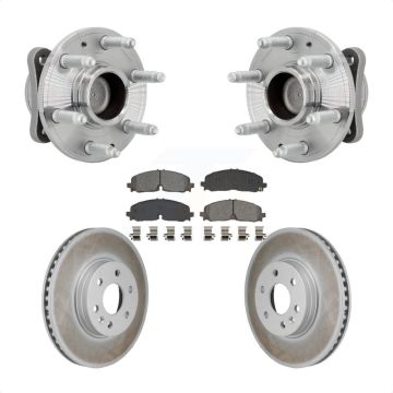 Front Hub Bearing Assembly Coat Brake Rotor Pad Kit For Chevrolet Colorado GMC Canyon RWD KBB-131930