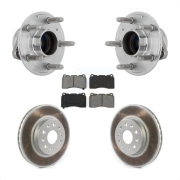 Front Hub Bearing Assembly Coat Brake Rotor Pad Kit For Chevrolet Camaro Cadillac CTS CT6 KBB-131937