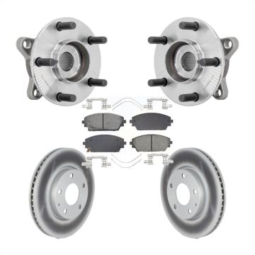 Front Hub Bearing Coated Brake Rotor Pads Kit For Mazda 3 Vehicles Manufactured In Mexico KBB-131939